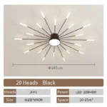 Creative Fan Shaped LED Ceiling Lamp Modern Living Room Light Home Decor Dining Bedroom Kids Room Interior Ceiling Pendant Lamp - Image 17