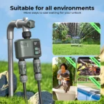 Eshico Wireless Water Timer HCT-636 RF433 Connection 2-Zone Irrigation Sprinkler Tuya/Equipment Set Digital Garden Watering Tool