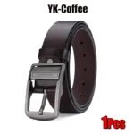 New in Luxury Leather Men's Belt Fashion Metal Alloy Pin Buckle Adult Casual Business Waist Strap for Jeans - Image 12