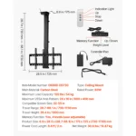 SucceBuy Motorized TV Wall Mount for 32 to 55/65/70 Inch Adjustable TV Mount Bracket w/ Max VESA 24 x 16/24 in Up to 88-132 lbs - Image 11