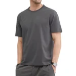 T Shirt For Men Summer Cotton Tops Solid Colors Blank - Image 2