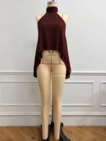Women's Solid Color Chiffon Sleeveless Top Loose Casual Elegant Off-Shoulder Irregular Hem Flowy Chiffon Blouse - Image 6