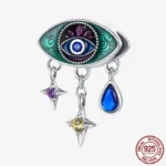 925 Sterling Silver Hamsa Hand Cross Dangle Charms Fit Original Bracelet Beads Faith Jewel plata de leyry DIY Easter Gift