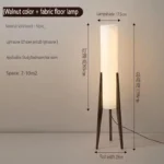 Nordic Retro Wabi Sabi Solid Wood Floor Lamp Study Hotel Art Decorative Corner Standing Lamp Living Room Bedroom Cafe E27 Lamp - Image 9
