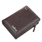 Baellerry Men's PU Leather Short Wallet Vintage Big Capacity with Zipper Coin Pocket Male Card Holder And Money Purse - Image 7