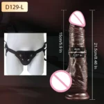 Wearable Realistic Strapon Dildo Skin Testicles Sliding Anal Vagina Sexy Adult Masturbation - Image 18