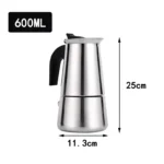 Moka Pot Machine Mocha Latte Pot Stainless Steel Mocha Espresso Coffee for Office Kitchen Italian Coffee Maker 2/4/6/9/12 Cups - Image 8