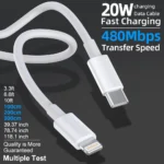 4PCS 1PC 10FT 6FT 3FT MFI Certified USB C to Lightning Cable Fast Charging Data Wire Charger Cord for iPhone 14 13 12 X XR