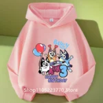Kids Bluey Hooded Sweatshirt Fall Winter Warm Soft Pullover Comfortable Playwear for Boys Girls - Image 13