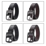 New in Luxury Leather Men's Belt Fashion Metal Alloy Pin Buckle Adult Casual Business Waist Strap for Jeans - Image 6