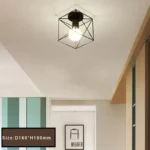 Retro E27 Ceiling Lights for Balcony Corridor Indoor Interior Black Ceiling Lamps Decor Metal for Bedroom Aisle Porch AC110-220V - Image 11