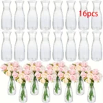 Plastic stripes vases transparent diy florals arranging crafts holiday home decor suitable for table decor Flower bottle