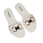 A Pair of Fashionable Women's Sandals, Simple and Comfortable Large-Size Flat Slip-On Shoes with a Round Toe Design, Suitable for Daily Outings, Beach Vacations, the Beach, Travel, and Can Be Worn in All Seasons - Image 5