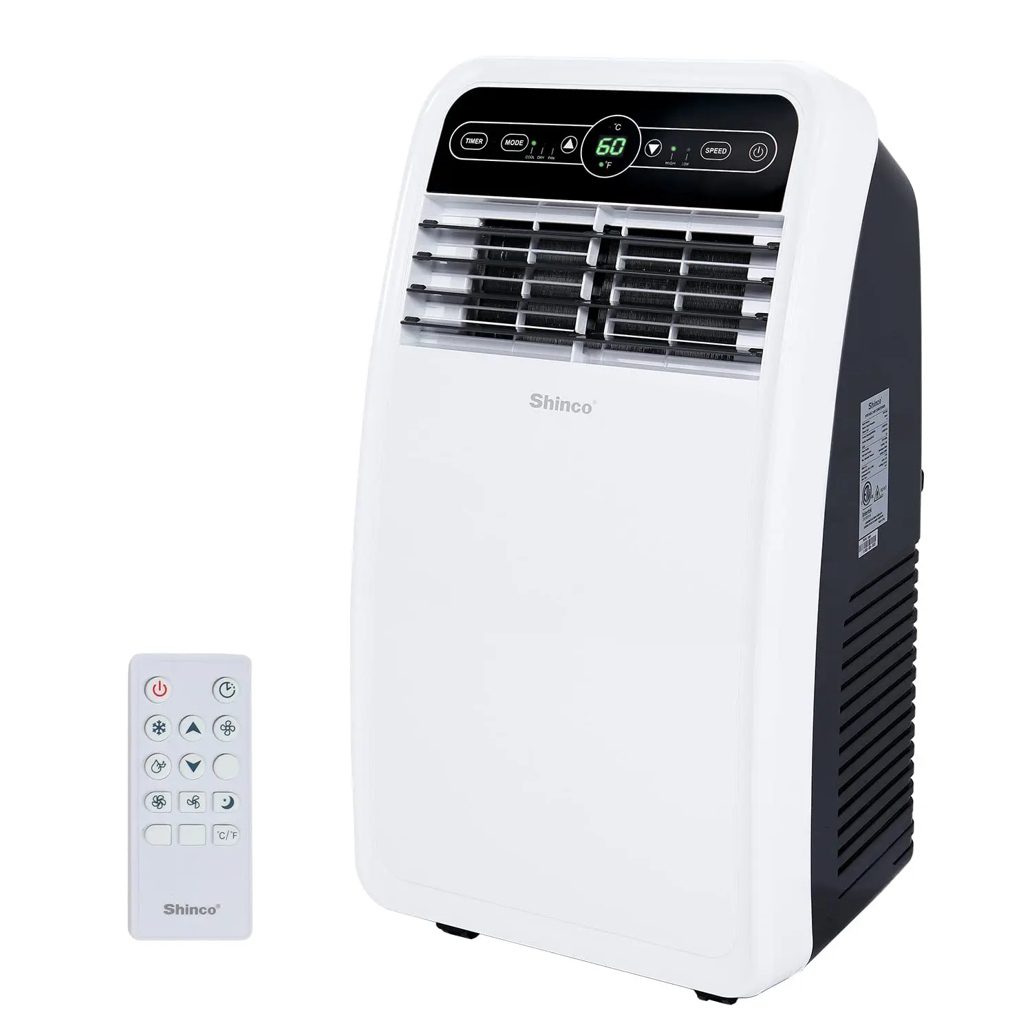 S5e11f51555794fca995f2feab1cab473j.webp Shinco 8,000 BTU Portable Air Conditioner, AC Unit with Built-in Cool, Dehumidifier & Fan Modes for Room up to 350 sq.ft