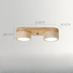 corridor lamp Walnut ceiling lights ash wood led lights for room living room Spotlights Porch light home decor lighting - Image 12