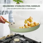 Non-Stick Ceramic Cookware Set with Utensils, Dutch Oven, Saucepan & Frying Pan - Perfect Cooking Gift - Image 5