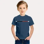 Kids Boys Clothes Simple Paris Letter Print Short Sleeve T Shirt Children Boys 2 to 9 Years Casual Comfortable Tees Children Top - Image 4