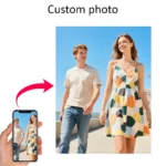 1 Pc Customized Photo Canvas with DIY Wood Frame Or Frameless Poster Personalized Gift for Lovers Customizable Home Decor