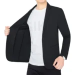 2026 Summer Man Blazer Thin Breathable Single-breasted Men Outerwear Simpel Long Sleeve Soft Casual Versatile Male Suit Coat
