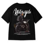 T-shirt Teenager Student Tee American Vintage Motorcycle Man Print - Image 2