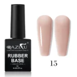 QAZIXU 8ml Rubber Base Gel Nail Polish Set 6 Colors Jelly Pink Natural Color Semi Permanent Soak Off UV LED Nail Art DIY - Image 8