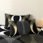3Pcs Botanical Geometric Lines Floral Design Bedding Set Included 1 Duvet Cover & 2 Pillowcases For All-Season Home Dorm Decor - Image 5