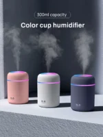 300ml Aromatherapy Diffuser Humidifier Air Purifier Car Home Use Seven-color Light Aromatherapy Essential Oil - Image 3