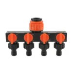 Four-Outlet Garden Water Connector with Separate Switches for Home Irrigation and Plant Watering Needs Easy Install