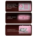 Electronic Password Piggy Bank Toys, ATM Saving Money Box Coin Can Auto Scroll Paper Money Fingerprint Password Unlock kid Gifts - Image 5
