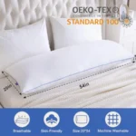 Memory Foam Body Pillow Insert - Full Body Pillow for Adults - Soft Large Long Bed Pillow for Side Sleeper White 20 Inchx54 Inc - Image 2