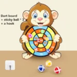 Child Montessori Toys for Kids 2 to 4 Years Old Cartoon Animal Dart Board Sticky Ball Family Interactive Educational Toys Baby - Image 8