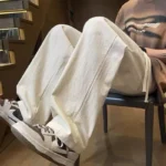 Casual Trousers for Men's Summer New Ice Silk Trendy Sports Loose Straight Tube for Men - Image 4
