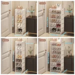 6/8 Layers Shoe Rack Organizer – Space-saving Metal Frame Fabric Shelf for Entryway/Hallway/Living Room