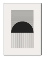 Abstract Modern Art Geometrical Shapes Poster Canvas Painting Black White Wall Art For Living Room Home Decoration Mural