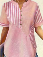 Women’s Oversized Woven Shirt Long Sleeve Casual Button up Loose Fit Shirt for All Seasons