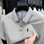 100% pure cotton short sleeved men’s polo shirt summer fashion high-end brand pony embroidery golf top casual business T-shirt