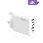 120W Fast Charger 5 Ports USB C PD Charger Quick Charge 3.0
