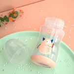 Large caliber baby bottle, 300ml/10.5oz, durable PPSU, straw and balancer – wide mouth design, suitable for easy learning