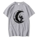 Men's High Quality 100% Cotton Moon Print Casual Summer Cool Short Sleeve Men Tshirt Loose t-shirt Male Tee Shirts Male Tee Tops - Image 12