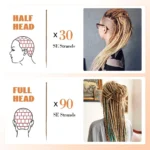 24 Inch Synthetic Dreadlock Hair Extensions Single Ended Soft Dreads Locks Hippie Style Dreadlock for Women