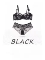 MOYISU Summer Lingerie Set Sheer French Lace Minimiser Bra Briefs Ultra Thin Sexy Women's Underwear Big Bust Sexy Tushy & Panty - Image 3