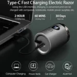 New Model Mini Portable Electric Shaver, New Upgrade Pocket Shaver Mini Shavers for Men, Mini Electric Shaver, LED Power Display - Image 6