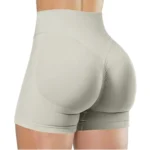 Summer High Waisted Yoga Shorts Fashionable and Sexy Running Fitness Pants Solid Color Yoga Leggings - Image 22