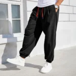 Men's Harem Pants Loose Fit Chinese Style Cotton Linen Solid Color Cozy Sweatpants Joggers High Quality Male Casual Trousers - Image 4
