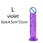 Cheap 6 Sizes Realistic Big Jelly Dildo Women Erotic Anal Sex Toys Gay Soft Clitoris Vaginal
