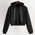 2026 hoodie female student loose spring and autumn with hat solid color simple hooded top jacket