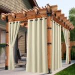 2/4PCS Waterproof Outdoor Curtains, UV Protection, Thermal Insulation, Sun Blocking, Grommet Top for Porch, Pergola, Cabana - Image 12