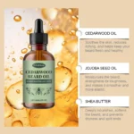 Beard Oil for Men with Cedarwood,Jojoba Oil,Vitamin E-Softening&Strengthening Beard Treatment,Prevent Breakage,Reduce Itchiness - Image 5