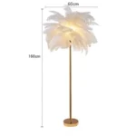 Modern Nordic Ostrich Feather Floor Lamp, Living Room, Dining Bedroom, Study Desk Interior Decoration LED Lighting - Image 14