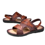 Fashion Casual Men's Sandals Summer Slip On Sandals Men Classic Beach Shoes For Men Outdoor Leather Sandals Male Slippers - Image 6